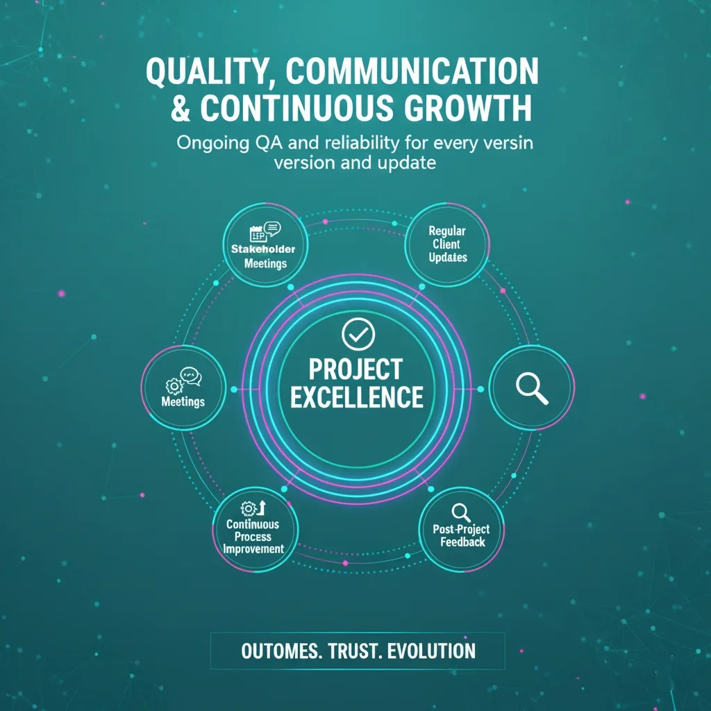 Quality, Communication & continuous growth